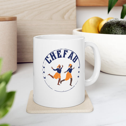 Chefao African Dance I, White Coffee Mug, 11oz