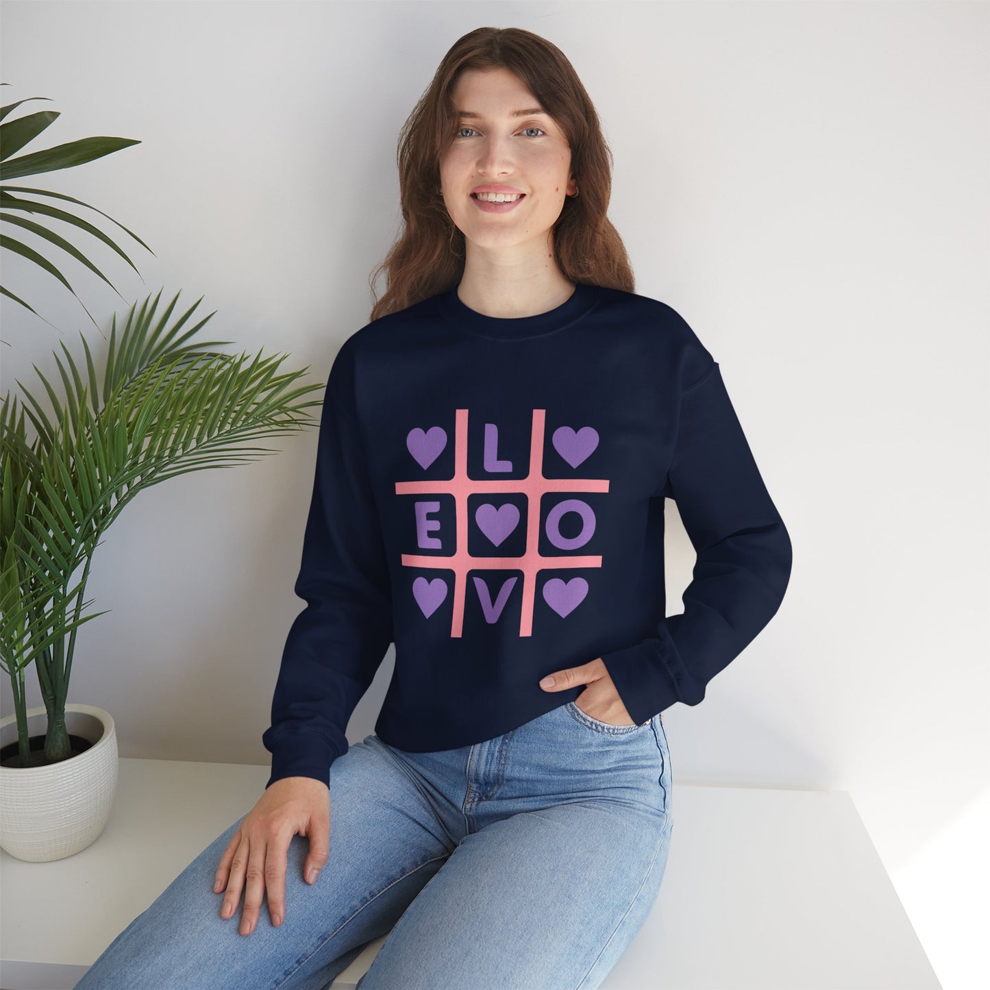 Chefao Love Tic Tac Toe I, Unisex Heavy Blend™ Crewneck Sweatshirt