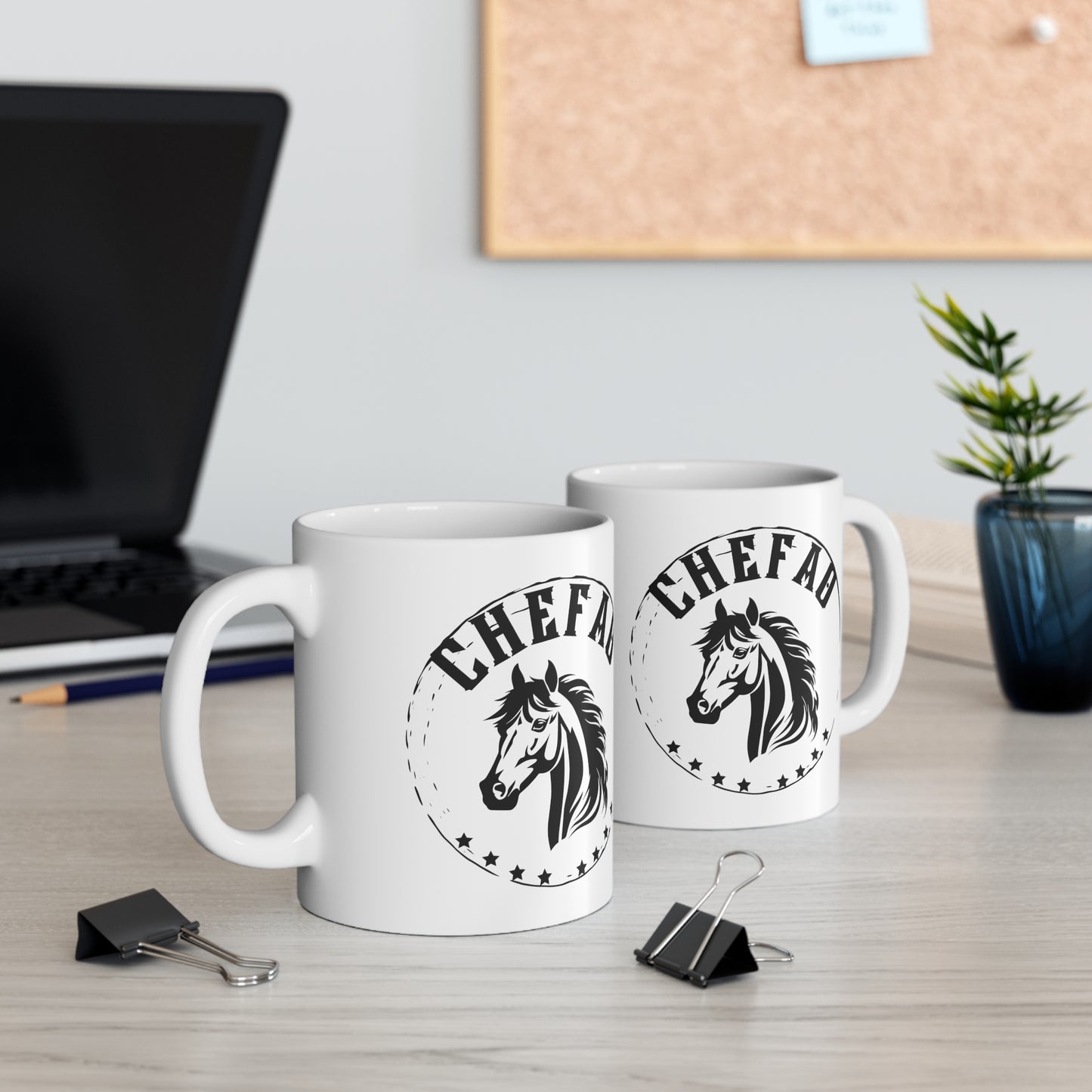 Chefao Horse I, White Coffee Mug, 11oz