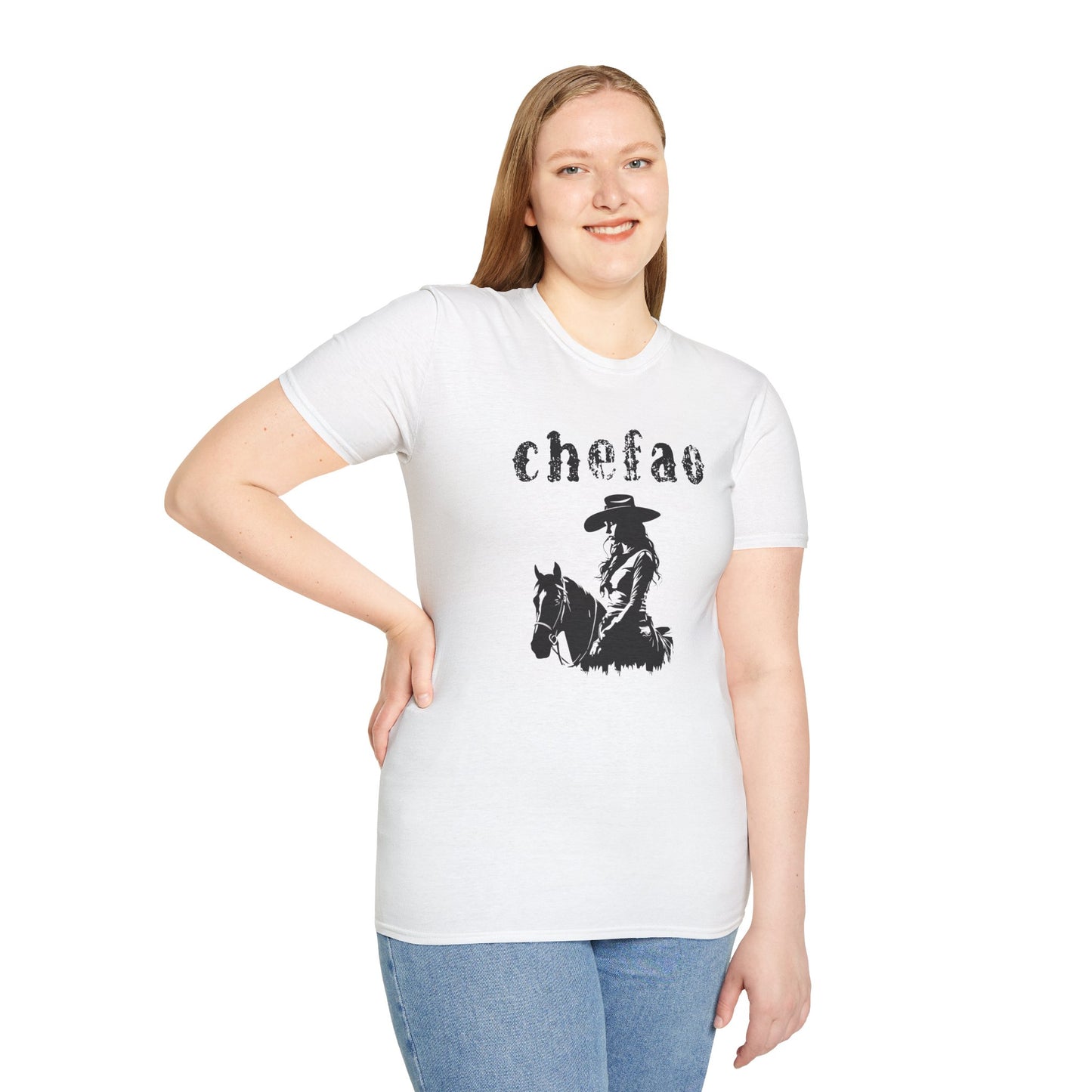 Chefao Cowgirl VIII, Unisex Softstyle T-Shirt