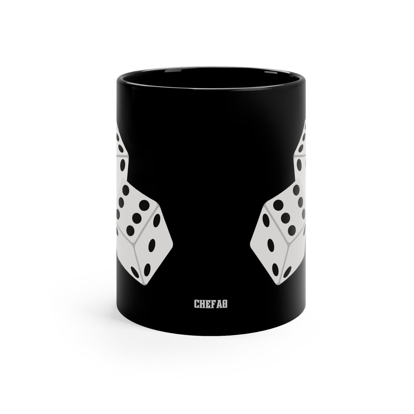 Dice I, Black Coffee Mug, 11oz