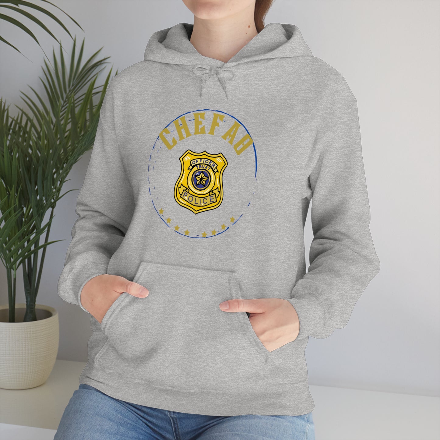 Chefao Police I, Unisex Heavy Blend Hooded Sweatshirt