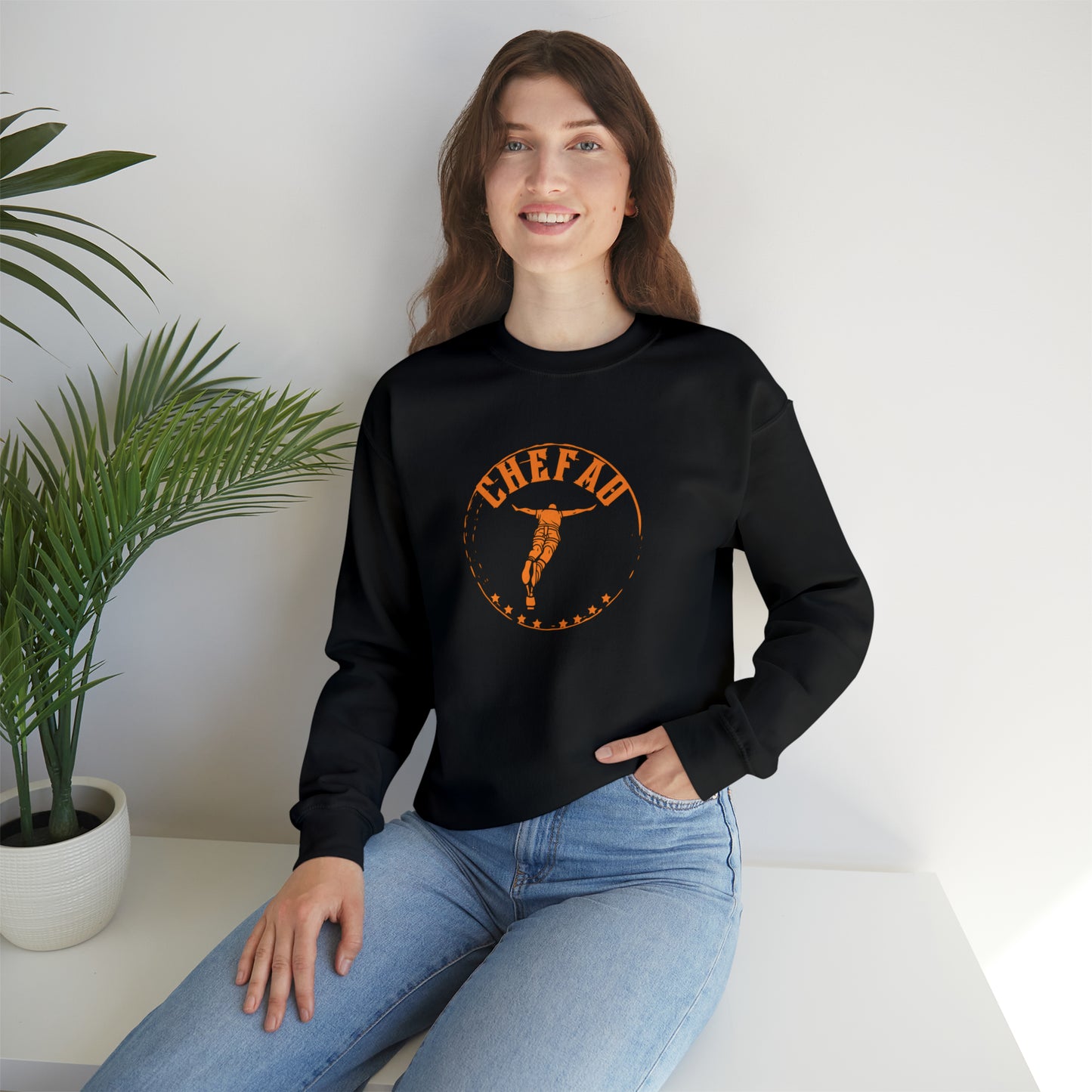 Chefao Bungee Jump I, Unisex Heavy Blend Crewneck Sweatshirt