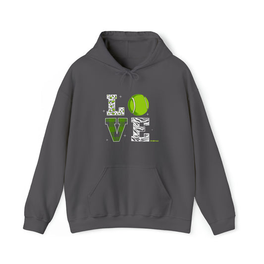 Chefao Love Tennis I, Unisex Heavy Blend Hooded Sweatshirt