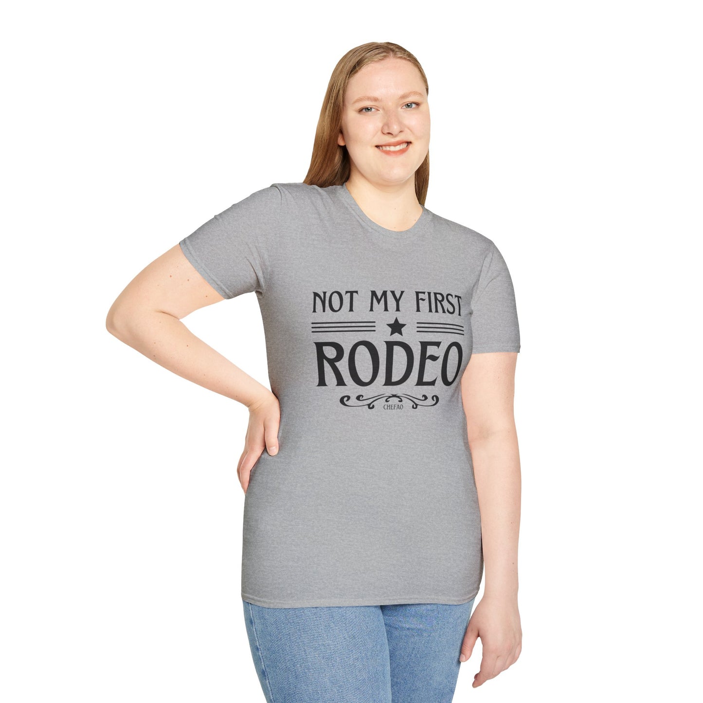 Not My First Rodeo, Unisex Softstyle T-Shirt