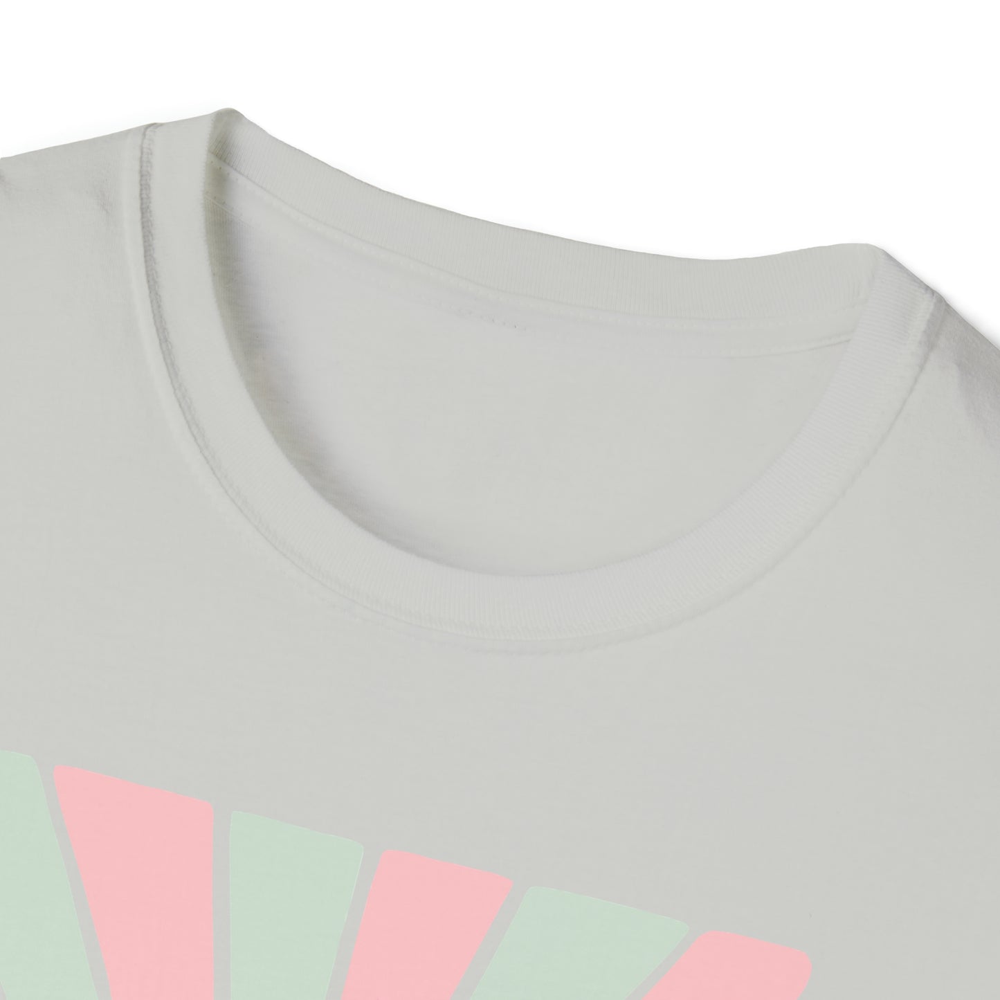 Easy Like Sunday Morning Pink & Green, Unisex Softstyle T-Shirt