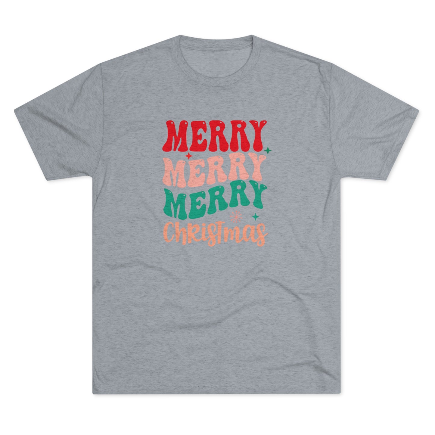 Merry Christmas II, Unisex Tri-Blend Crew Tee