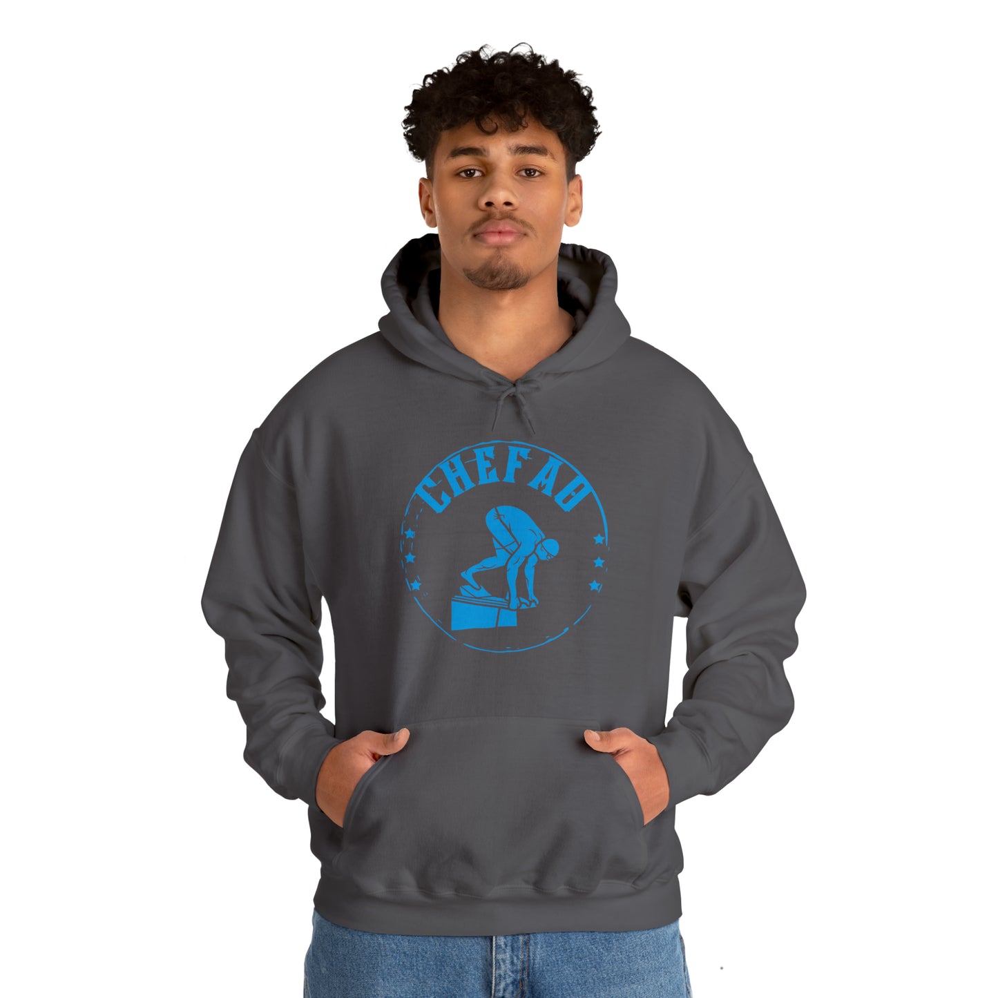 Chefao Swimmer I, Unisex Heavy Blend Hooded Sweatshirt