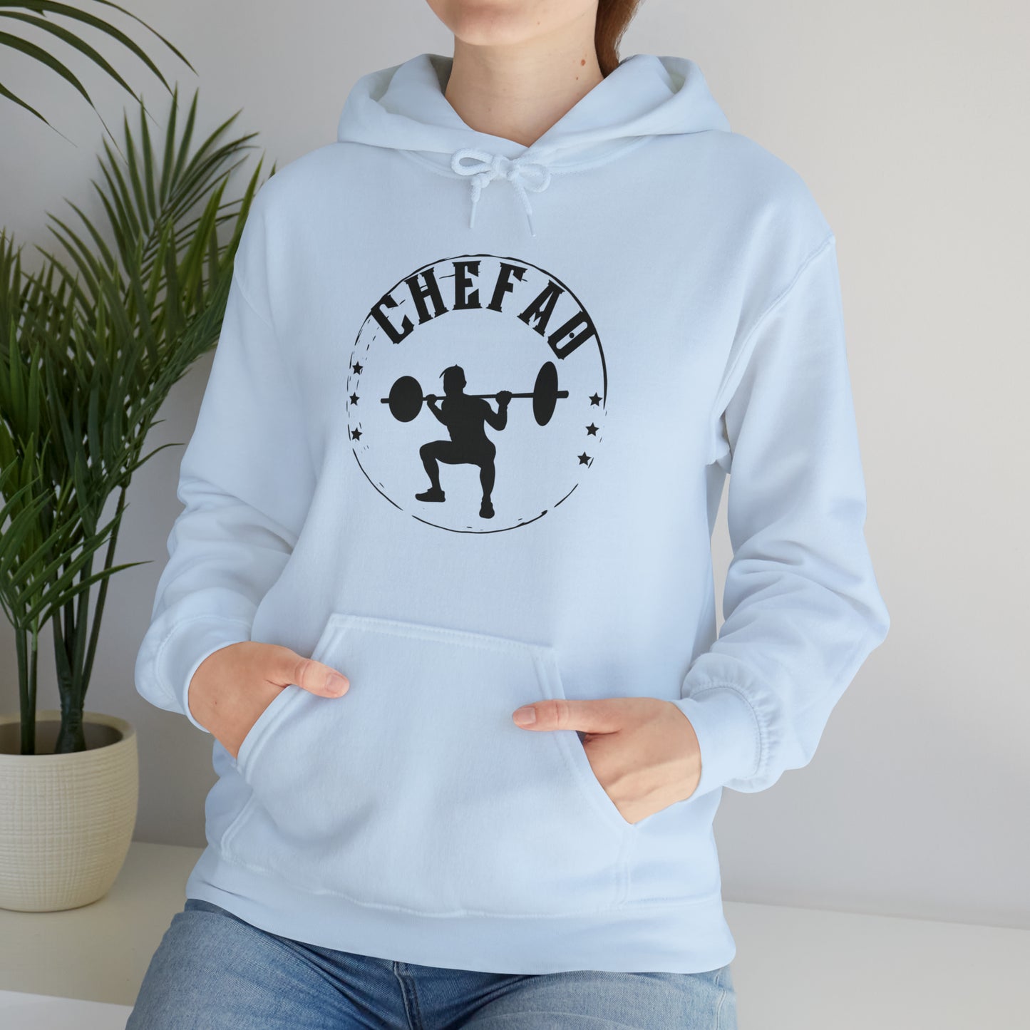 Chefao Weightlifting I, Unisex Heavy Blend Hooded Sweatshirt