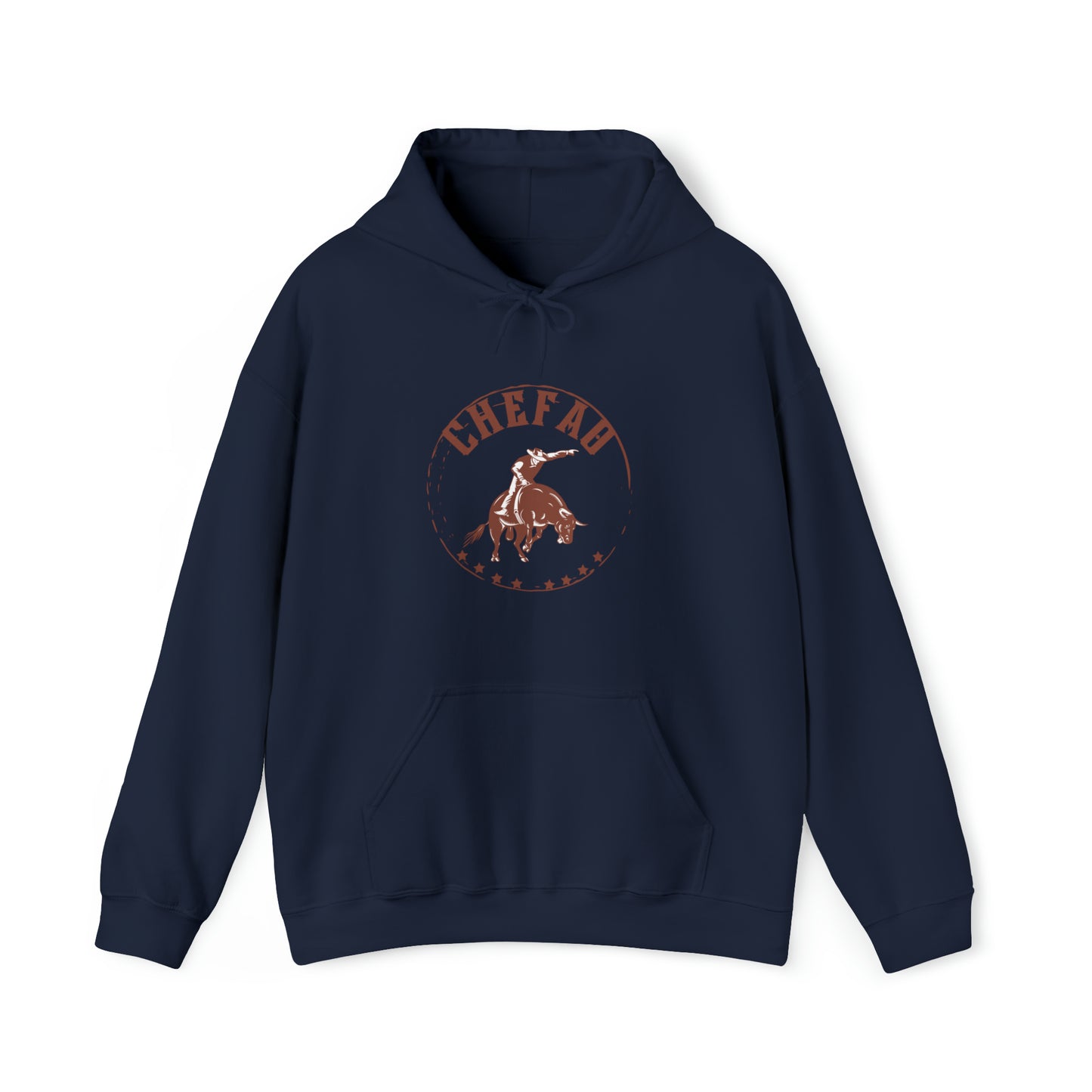 Chefao Bull Riding II, Unisex Heavy Blend Hooded Sweatshirt