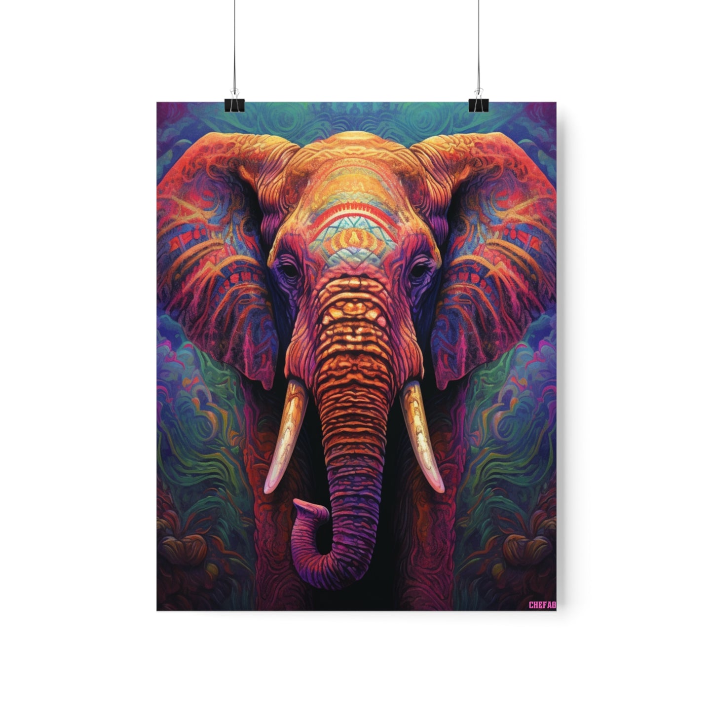 Festive Elephant, Premium Matte Vertical Posters