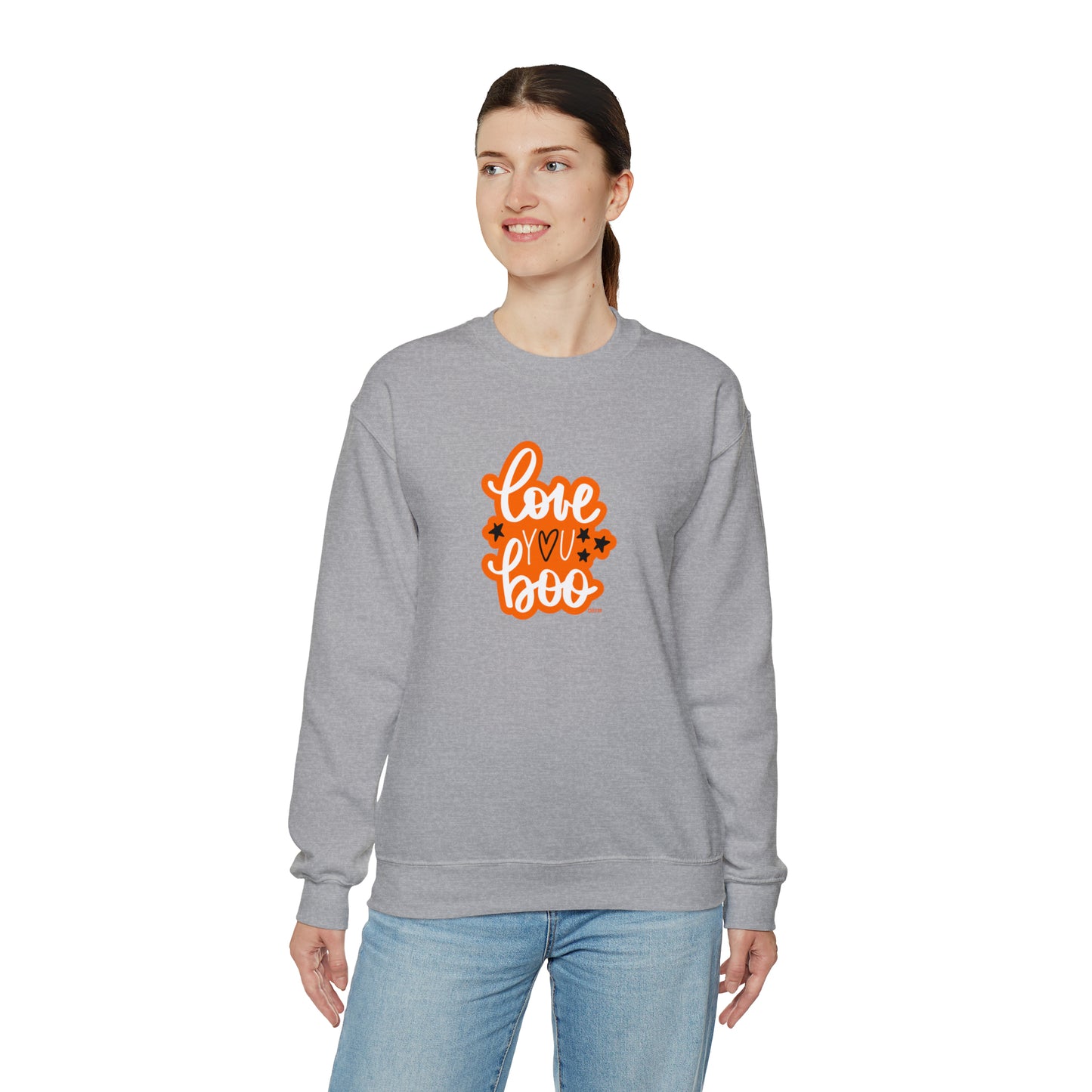 Love You Boo, Unisex Heavy Blend Crewneck Sweatshirt