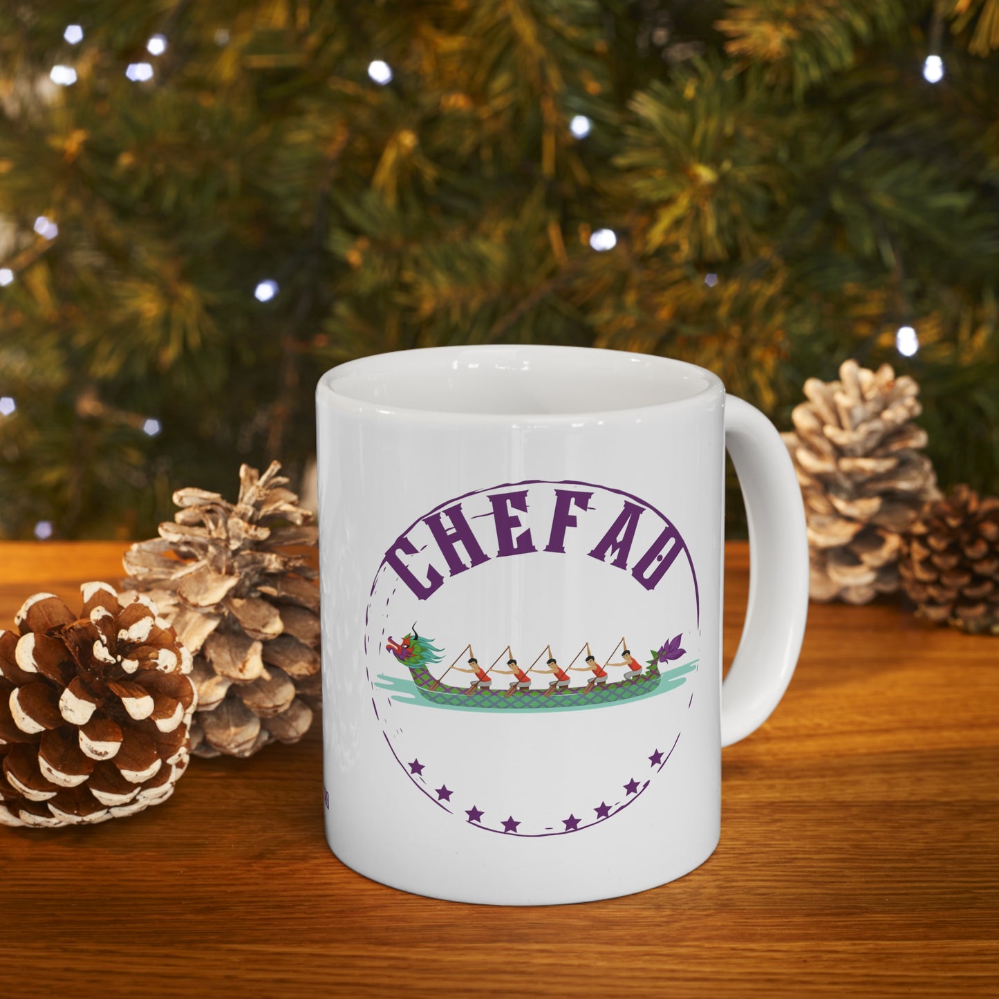 Chefao Dragonboat IV, White Coffee Mug, 11oz