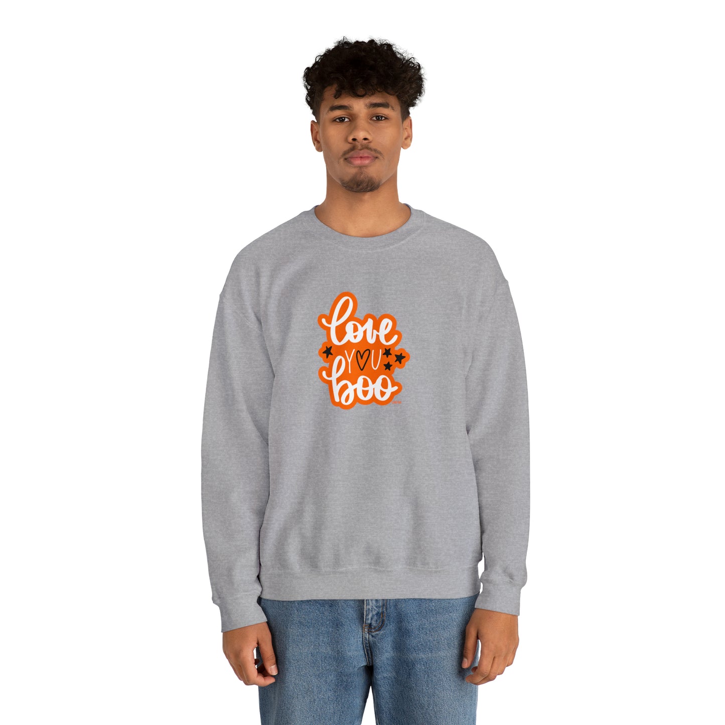 Love You Boo, Unisex Heavy Blend Crewneck Sweatshirt