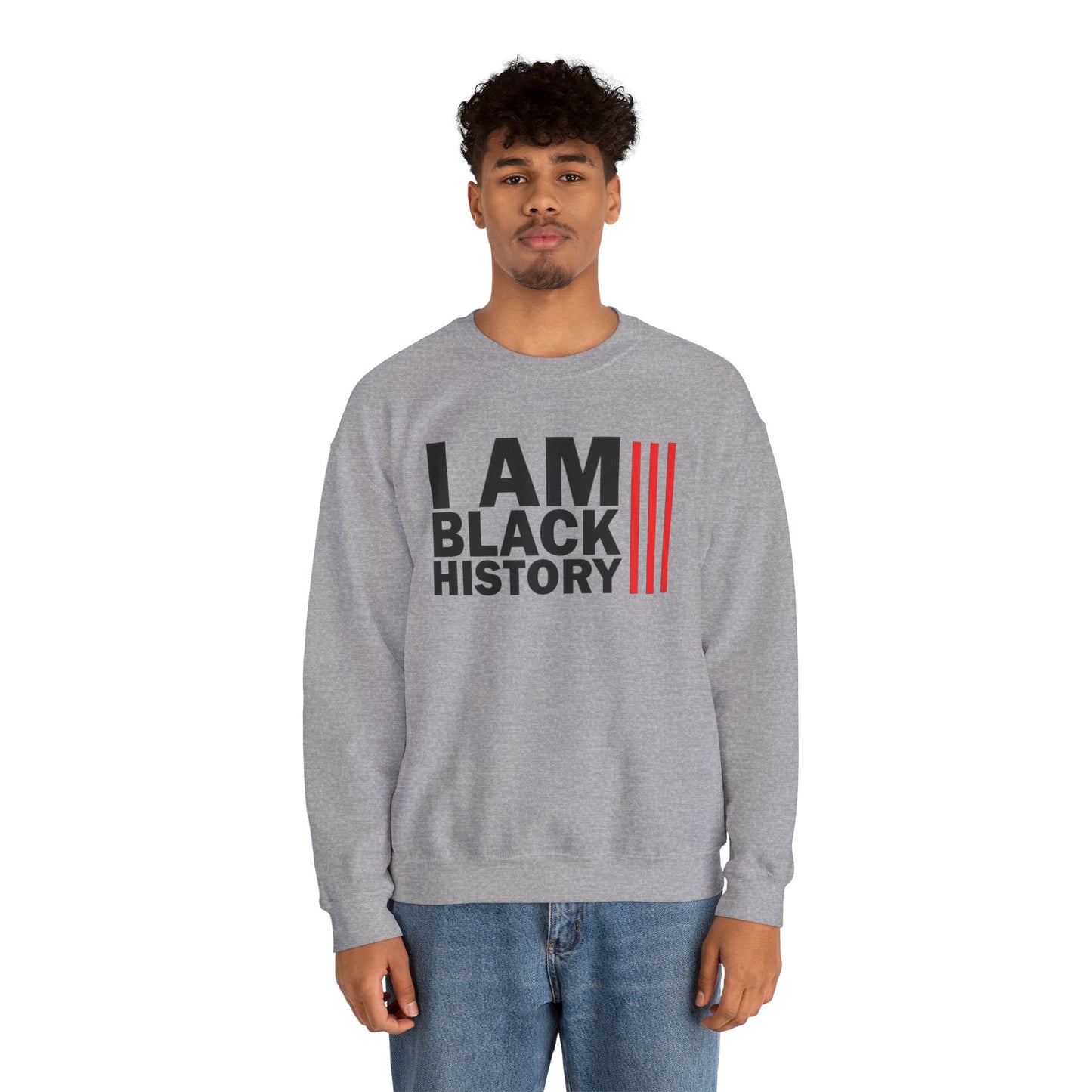 Chefao I Am Black History I, Unisex Heavy Blend™ Crewneck Sweatshirt