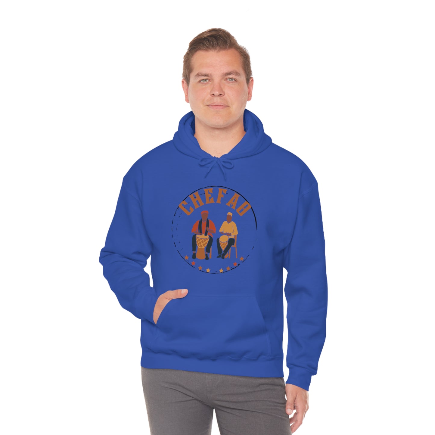 Chefao Drums I, Unisex Heavy Blend Hooded Sweatshirt