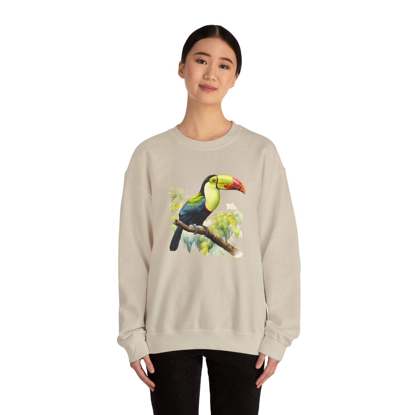 Keel Billed Toucan I, Unisex Heavy Blend Crewneck Sweatshirt