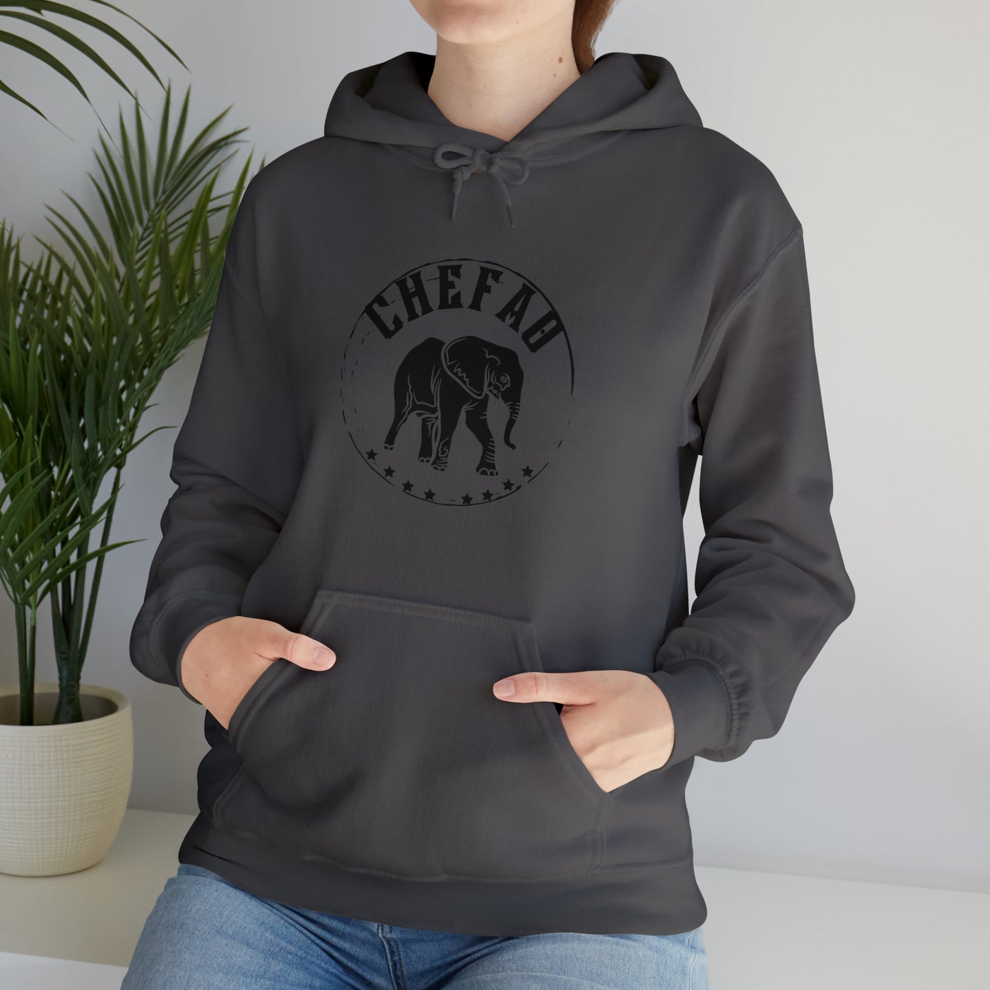 Chefao Elephant II, Unisex Heavy Blend Hooded Sweatshirt