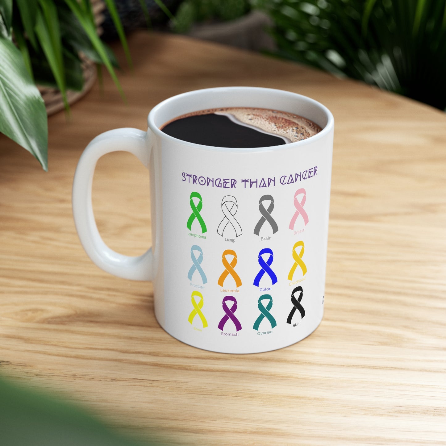 Chefao Stronger Than Cancer I, White Coffee Mug, 11oz