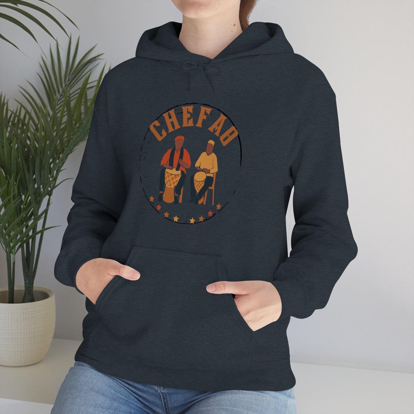 Chefao Drums I, Unisex Heavy Blend Hooded Sweatshirt