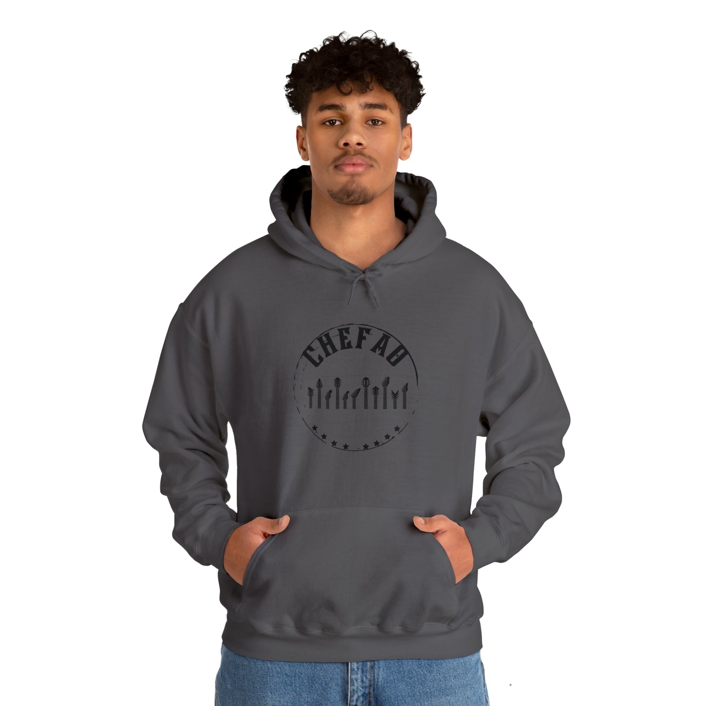 Chefao Guitar II, Unisex Heavy Blend Hooded Sweatshirt