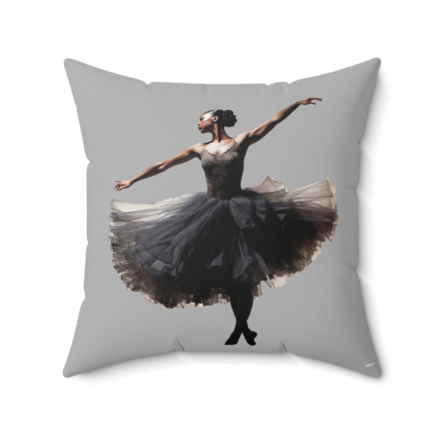 Black Swan, Spun Polyester Square Pillow