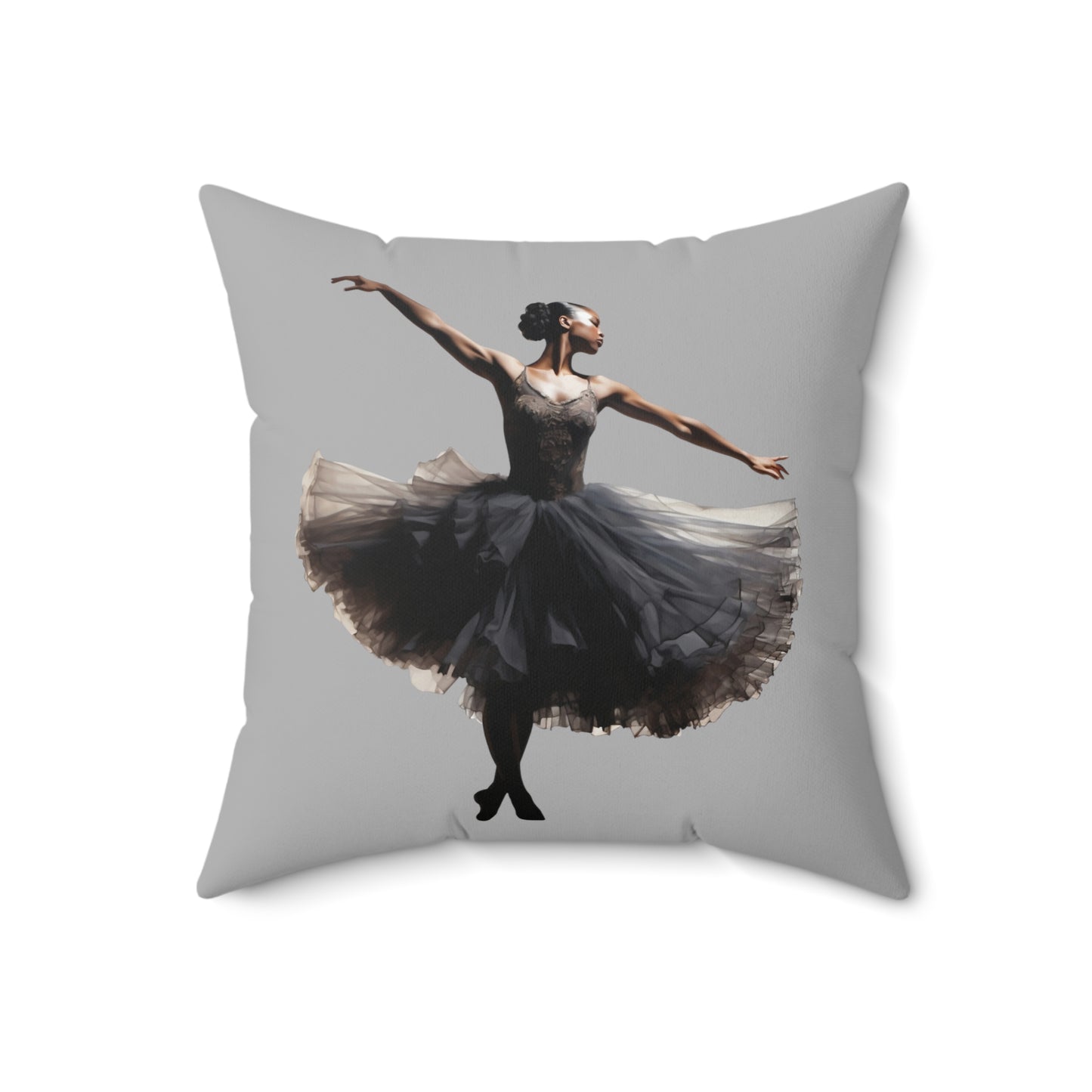 Black Swan, Spun Polyester Square Pillow