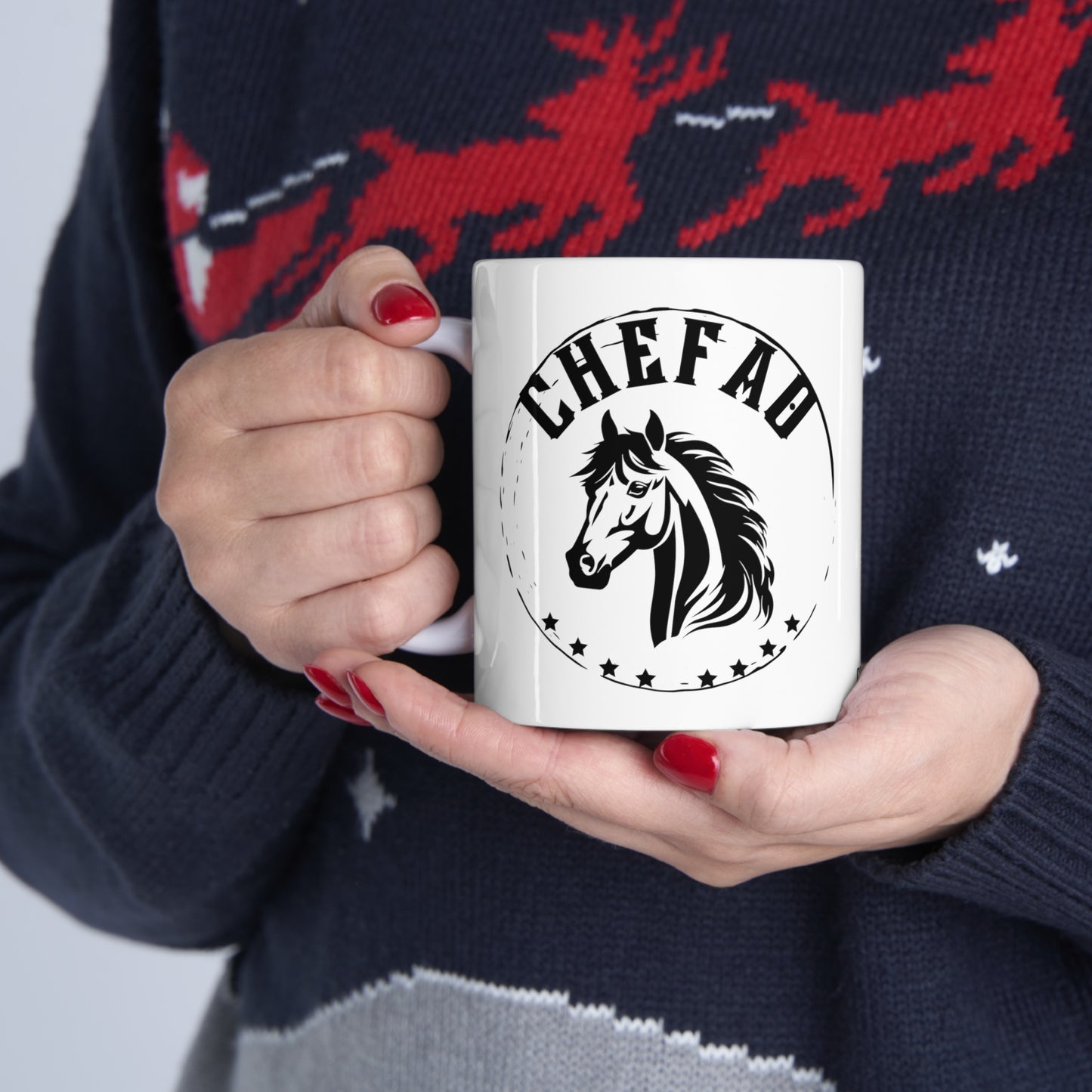 Chefao Horse I, White Coffee Mug, 11oz