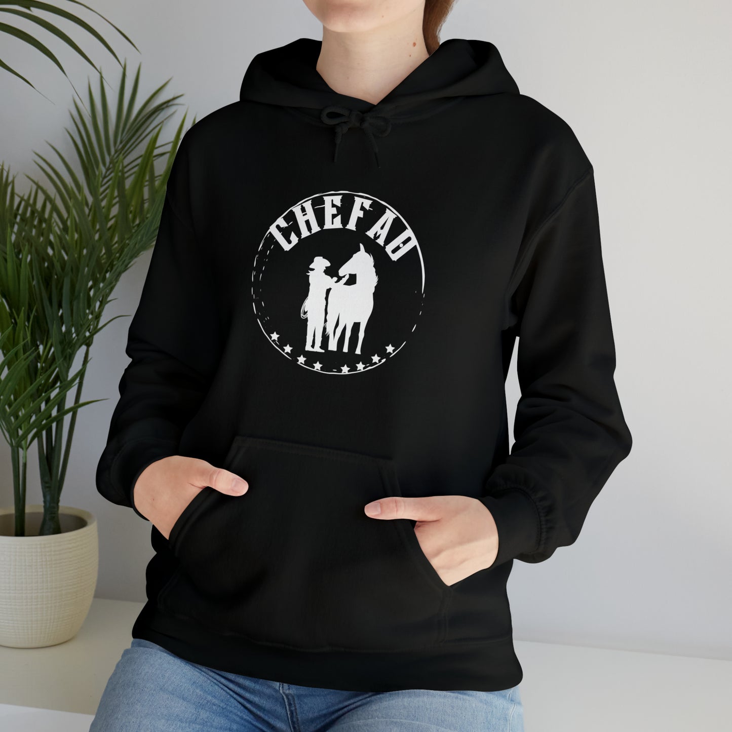 Chefao Cowgirl I, Unisex Heavy Blend Hooded Sweatshirt