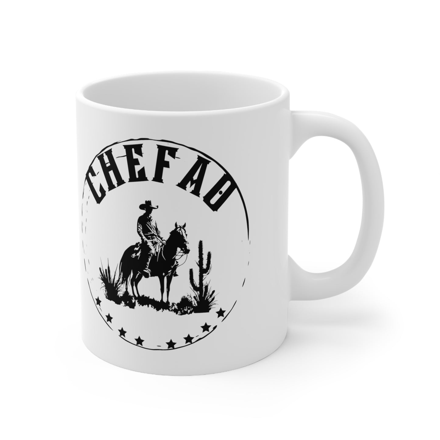 Chefao Cowboy I, White Coffee Mug, 11oz