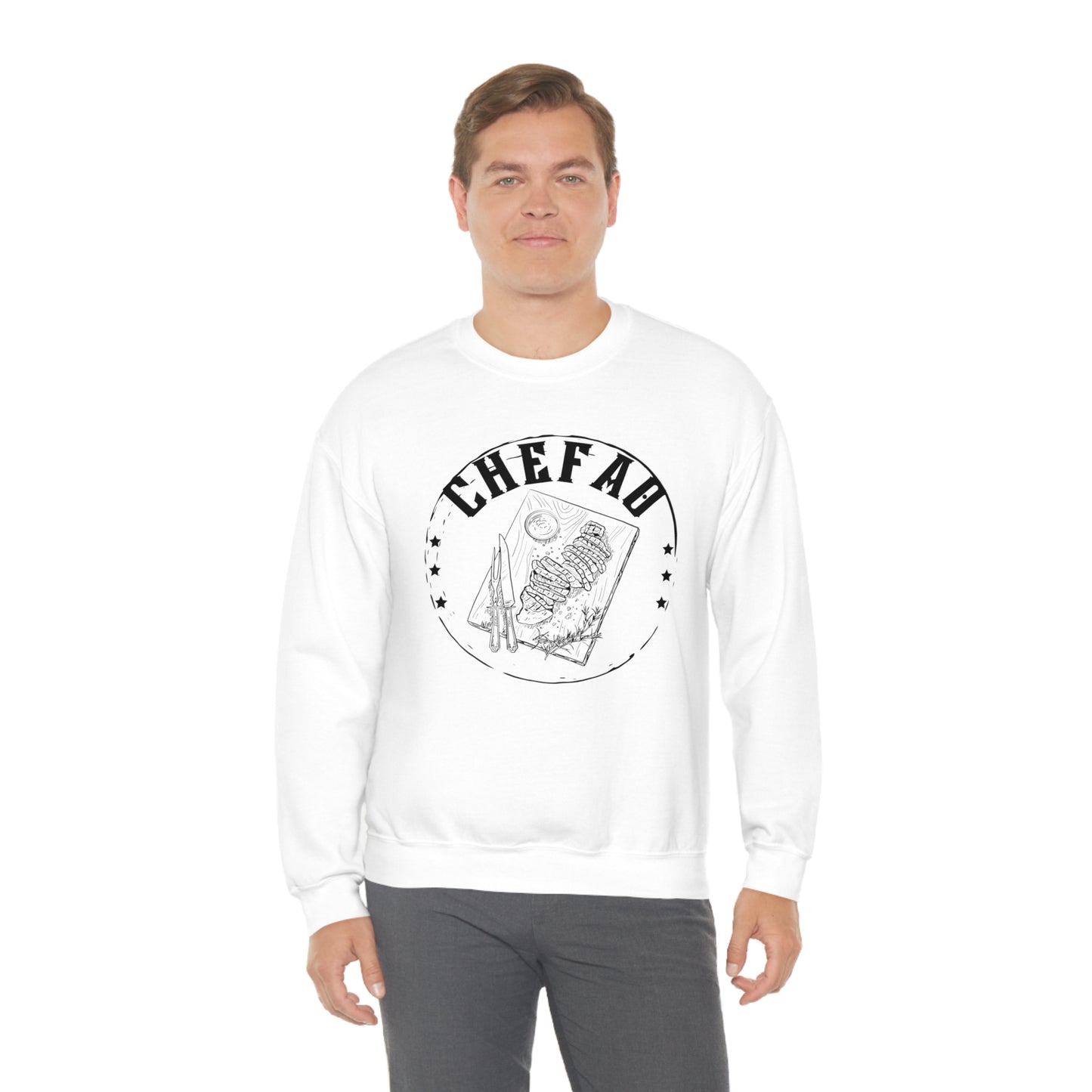 Chefao Barbque, Unisex Heavy Blend Crewneck Sweatshirt