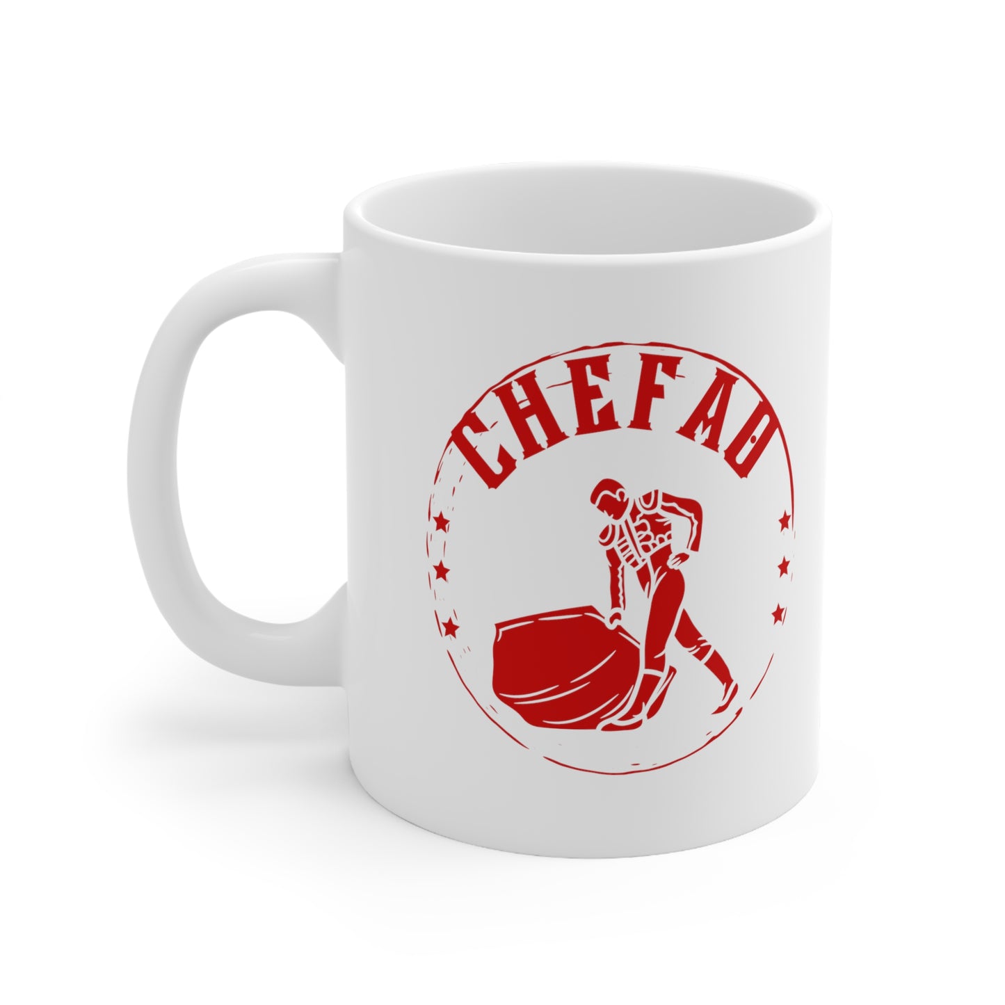 Chefao Bullfighter I, White Coffee Mug, 11oz