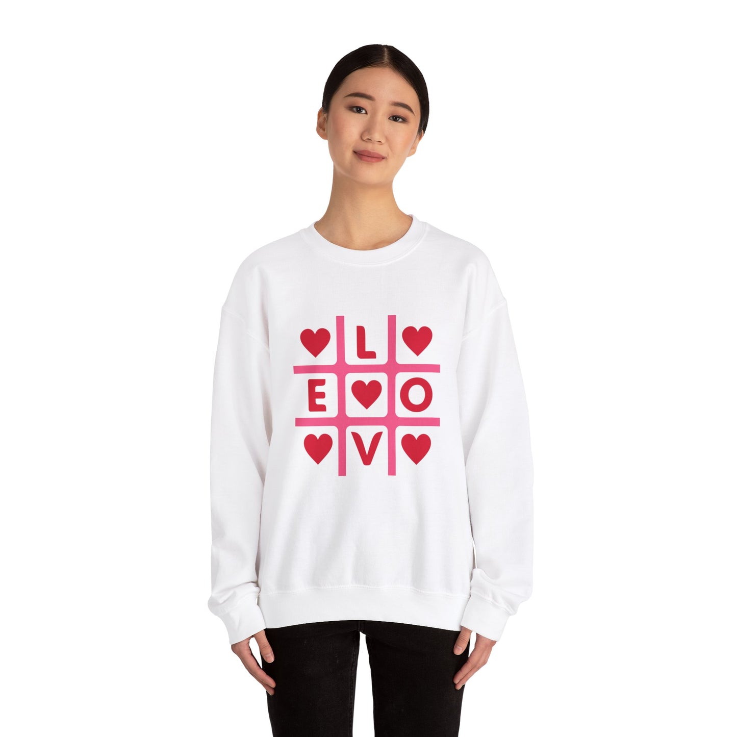 Chefao Love Tic Tac Toe I, Unisex Heavy Blend™ Crewneck Sweatshirt