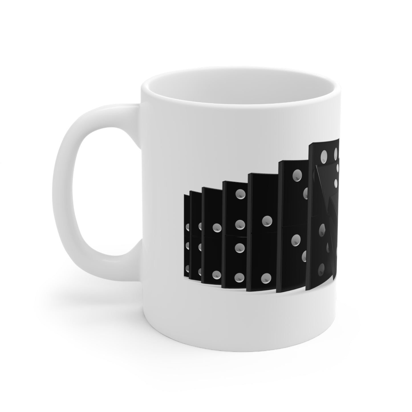 Dominoes I, White Coffee Mug, 11oz