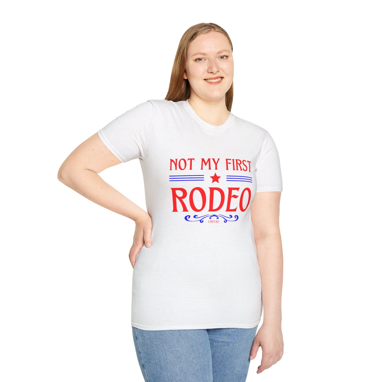 Not My First Rodeo, Unisex Softstyle T-Shirt