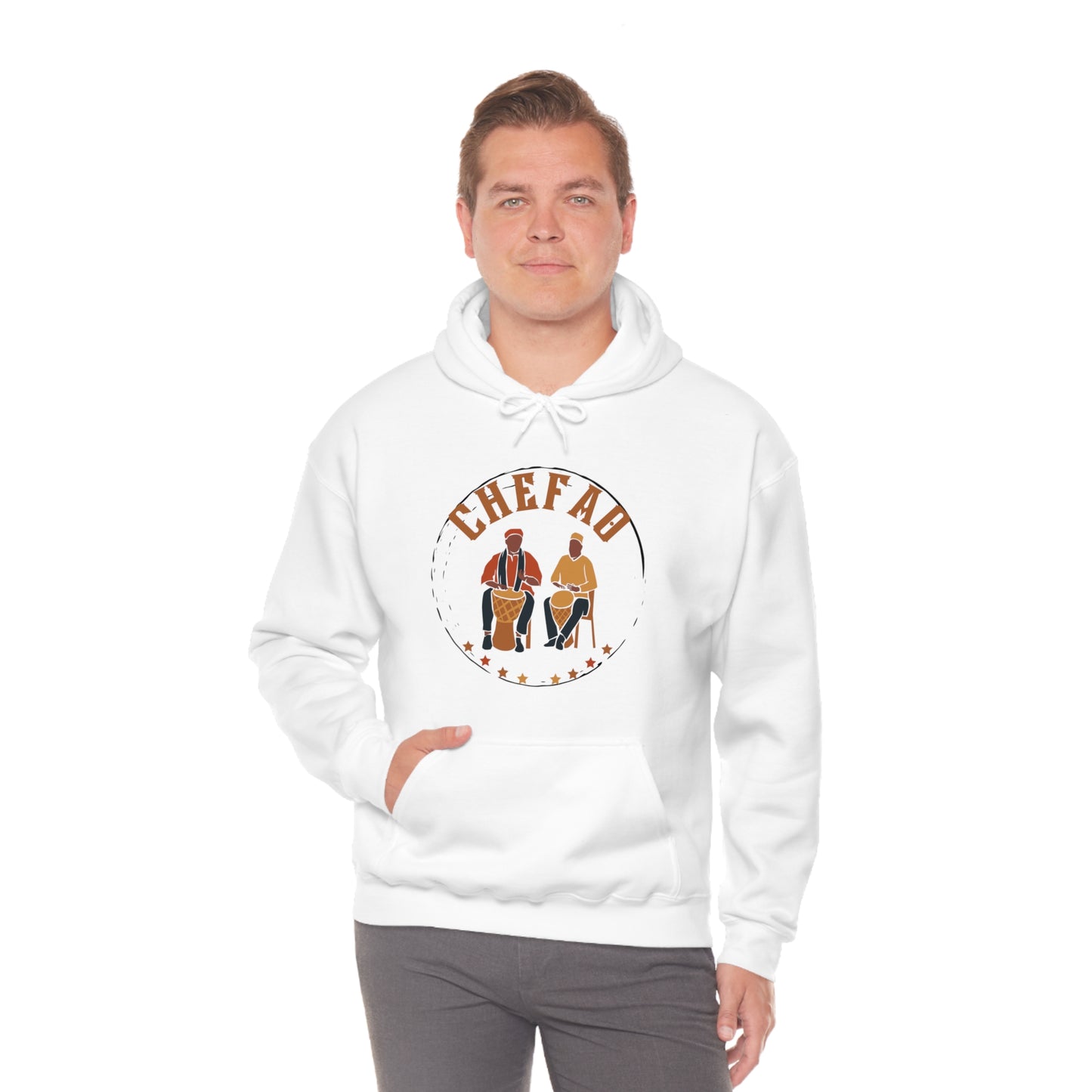 Chefao Drums I, Unisex Heavy Blend Hooded Sweatshirt