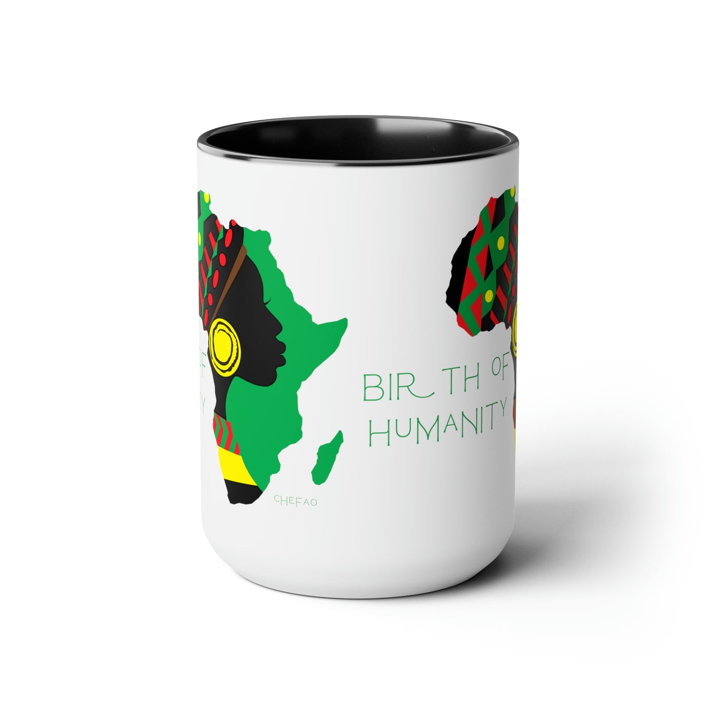 Birth of Humanity™ II, Two-Tone Coffee Mugs, 15oz