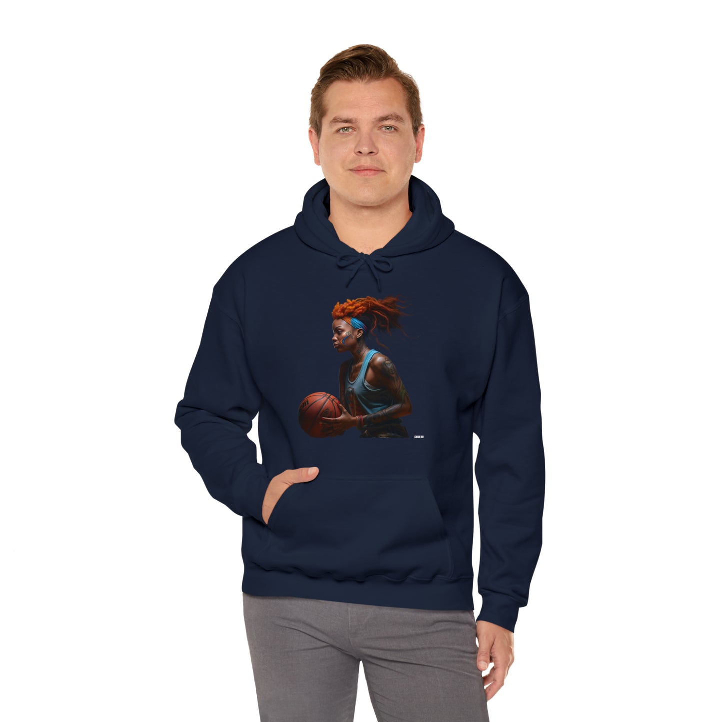 Basketball Flair, Unisex Heavy Blend Hooded Sweatshirt