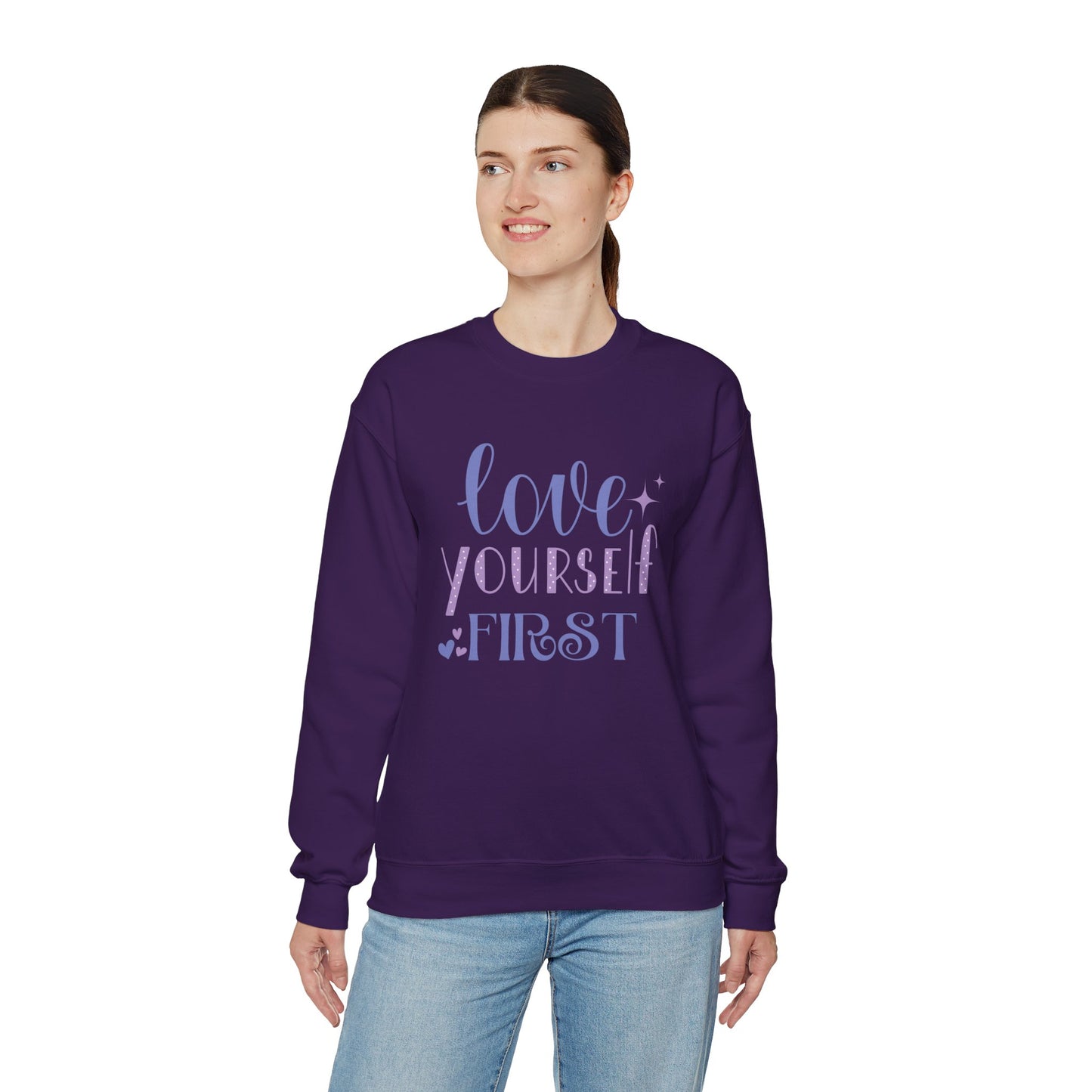 Love Yourself First I, Unisex Heavy Blend™ Crewneck Sweatshirt