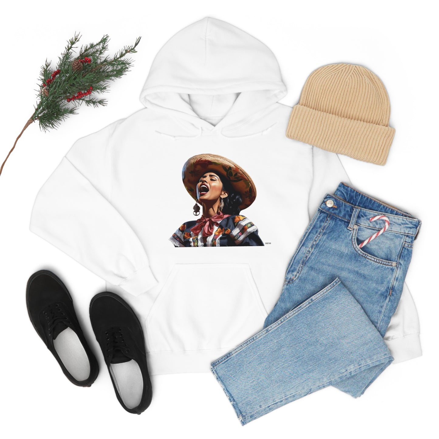 Mariachi Woman, Unisex Heavy Blend Hooded Sweatshirt