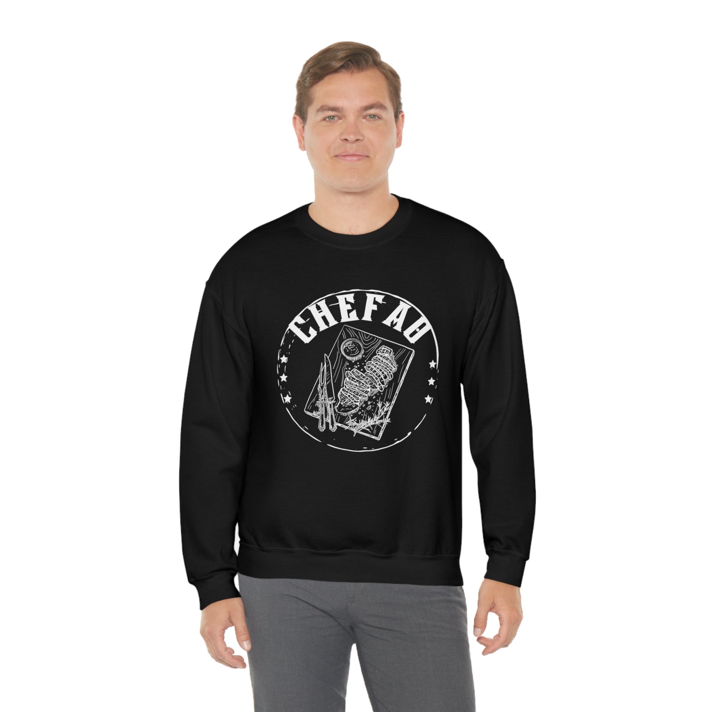 Chefao Barbque, Unisex Heavy Blend Crewneck Sweatshirt