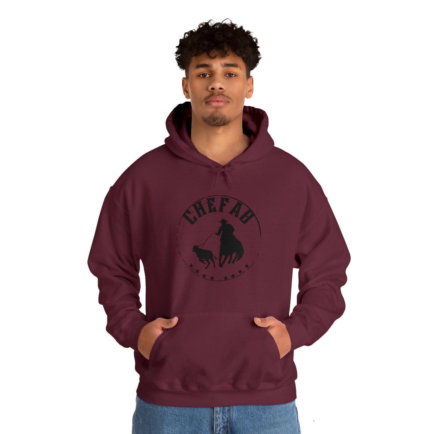 Chefao Calf Roping I, Unisex Heavy Blend Hooded Sweatshirt