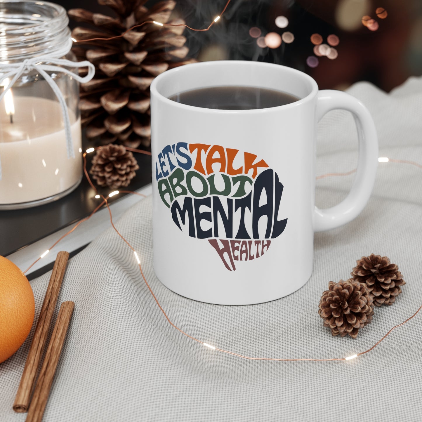 Mental Health II, White Coffee Mug, 11oz