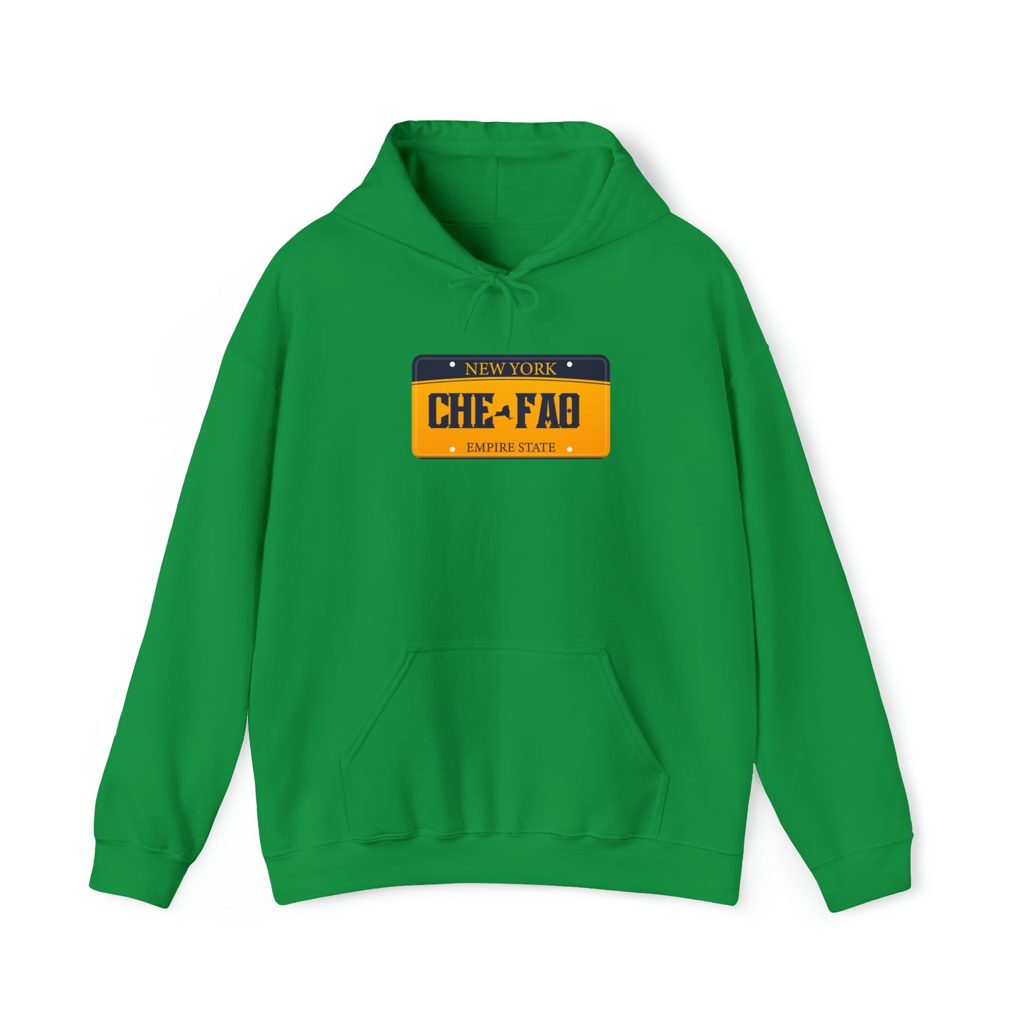 Chefao New York License Plate I, Unisex Heavy Blend Hooded Sweatshirt