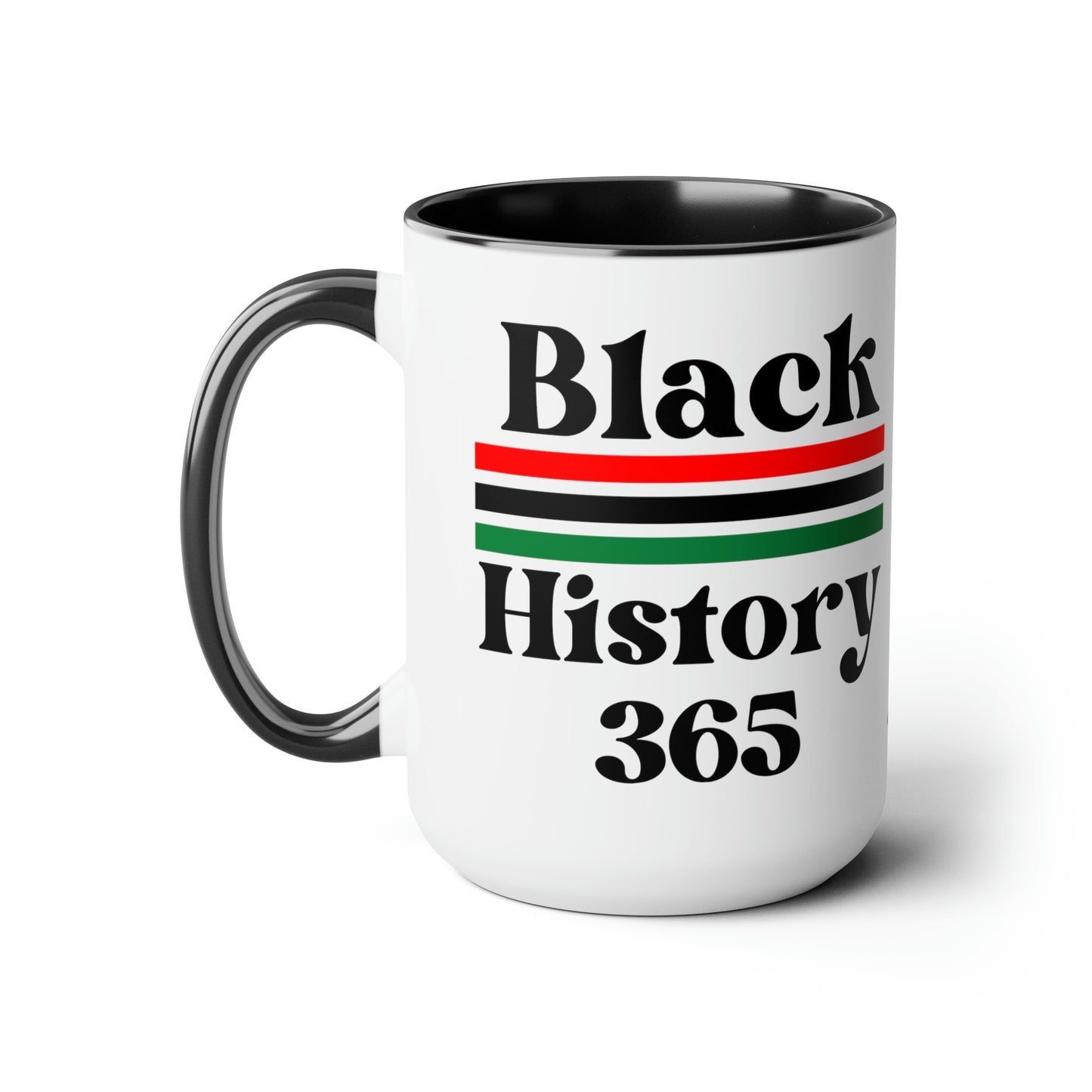 Chefao Black History 365, Two-Tone Coffee Mugs, 15oz