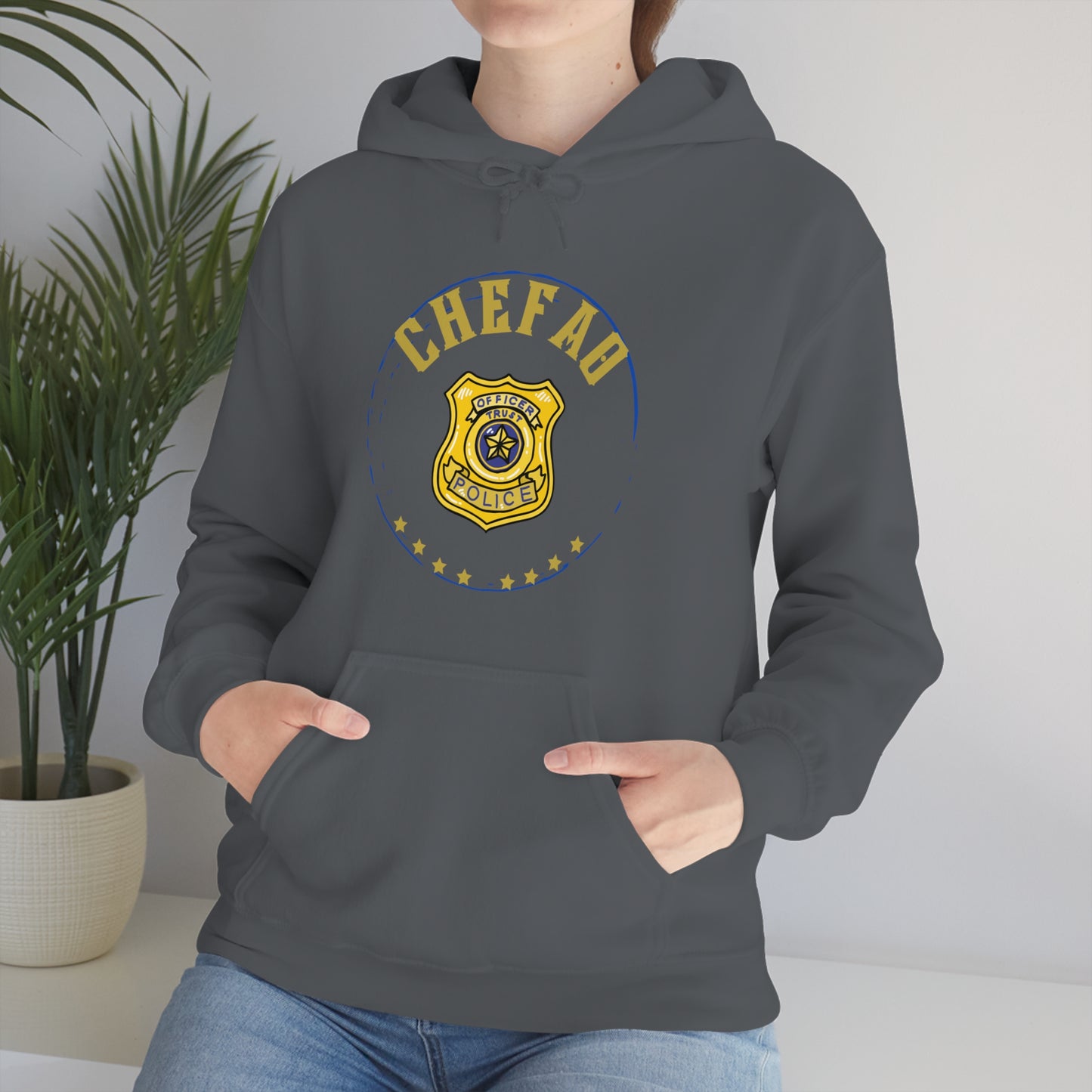 Chefao Police I, Unisex Heavy Blend Hooded Sweatshirt