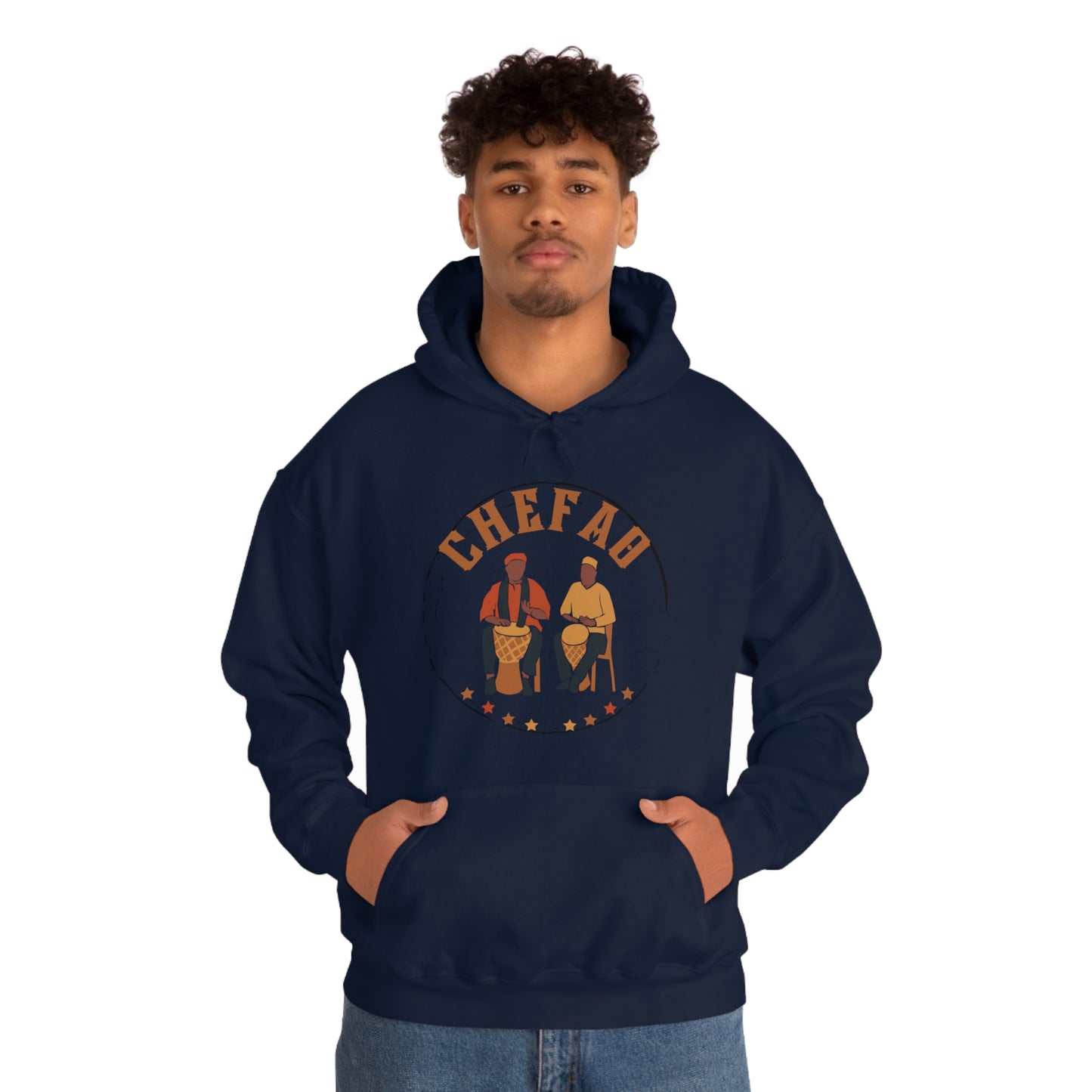 Chefao Drums I, Unisex Heavy Blend Hooded Sweatshirt