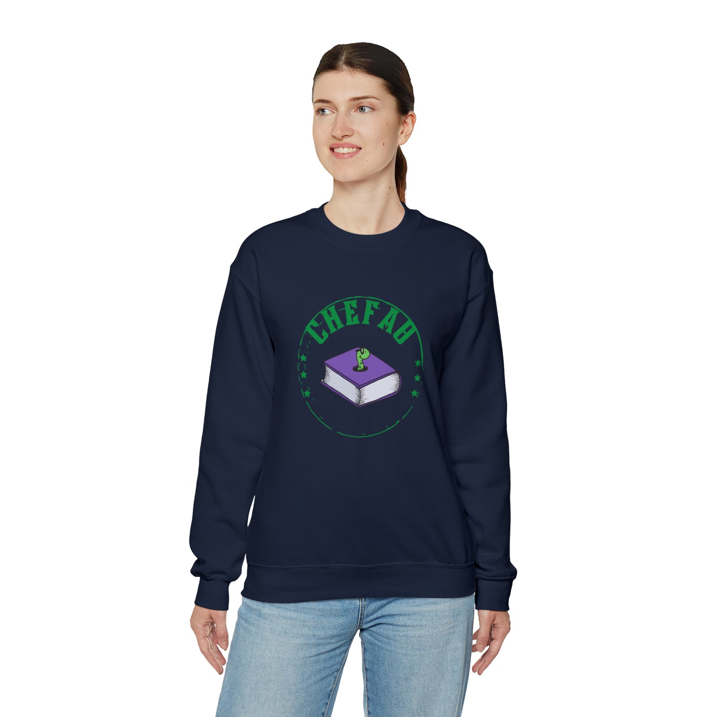 Chefao Bookworm I, Unisex Heavy Blend Crewneck Sweatshirt