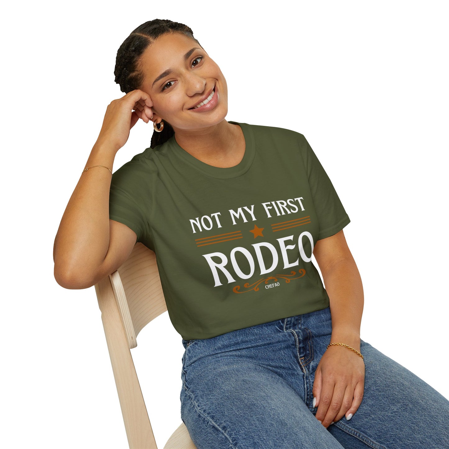 Not My First Rodeo, Unisex Softstyle T-Shirt