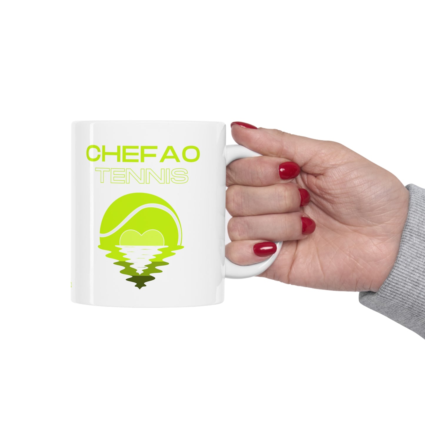 Chefao Tennis X, White Coffee Mug, 11oz